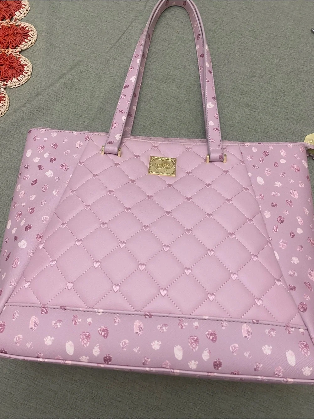 Luv Betsey by Betsey Johnson Pink Quilted Shoulder Tote